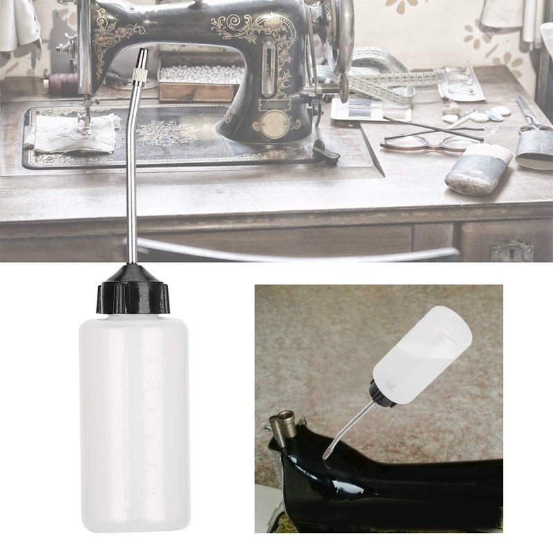 YXQ 120ml Sewing Machine Oil Dispenser Screw on Cap Extended Spout Plastic Oiler Bottle for DIY Craft, 2Pcs - Image 2